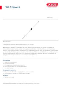Datenblatt ABUS Teleskopstange